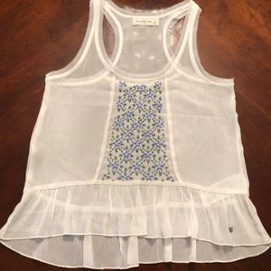 LAbercrombie & Fitch Beaded Chiffon Tank